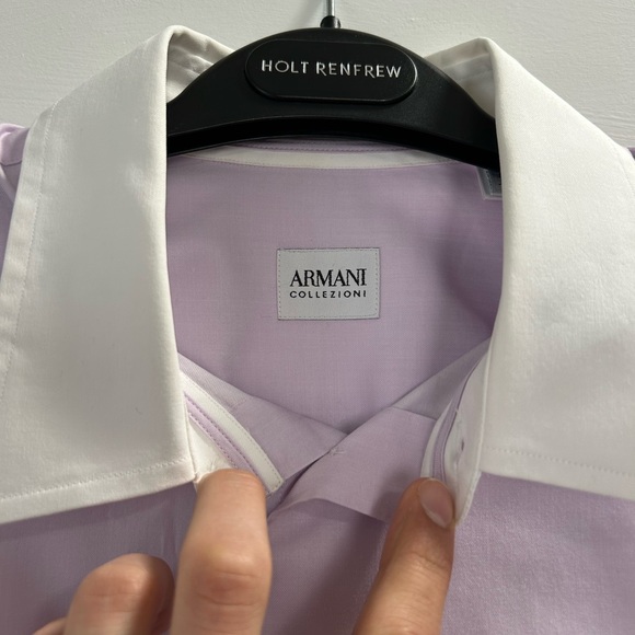 Armani Collezioni Men’s Button Down Dress Shirt - Picture 4 of 5